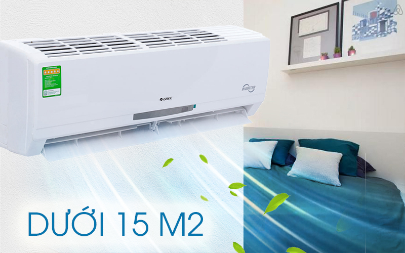 Phòng dưới 15m2 nên dùng máy lạnh có công suất hoạt động là 9000 BTU